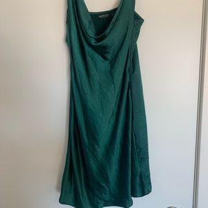 Nasty gal forest green cowl neck dress